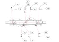 Drawing for Telehoist Hookloader model TL16 Clamp Assy Pins And Bearings