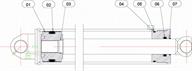 Drawing for Telehoist Hookloader model TL16 Main Ram Seals Non Parker