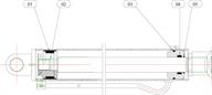 Drawing for Telehoist Hookloader model TL20 Neck Ram Seals