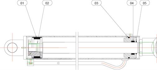 Drawing for Telehoist Hookloader TL22 Neck Ram Seals