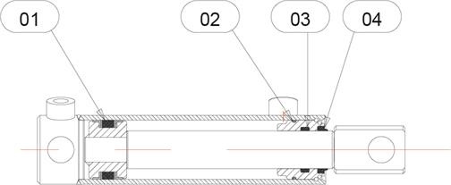 Drawing for Telehoist Hookloader TL16 Clamp Ram Seals