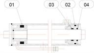 Drawing for Telehoist Hookloader model TL16 Suspension Lock Out Ram Seals