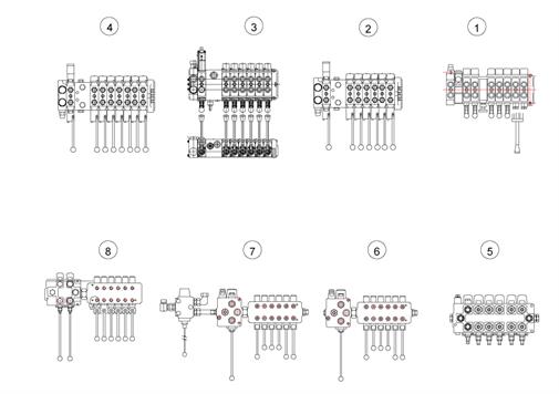 Drawing for MacLift Skiploader COMPACT Main Valves